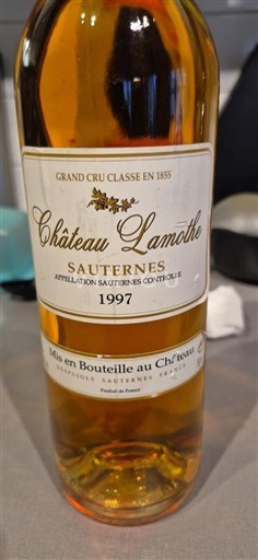 Bordeaux Sauternes Grand Cru Château Lamothe 1997