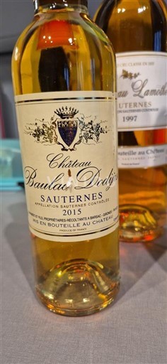 Bordeaux Sauternes Château Baulac Dodijos 2015