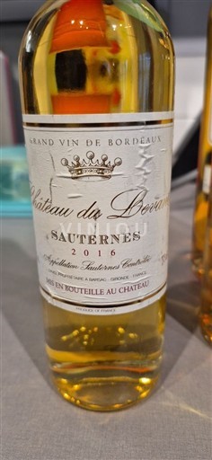 Bordeaux Sauternes Château Devant 2016