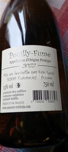 Thung lũng sông Loire Pouilly-fumé Eric Louis 2022