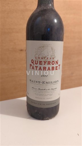 Bordeaux Saint-Émilion Château Queyron Patarabet 2002