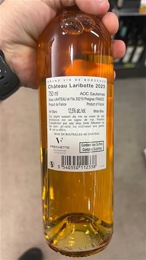 Bordeaux Sauternes Château Laribotte 2023