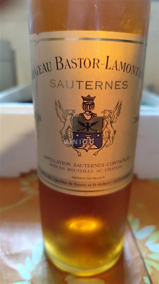 Bordeaux Sauternes Château Bastor-Lamontagne 2000