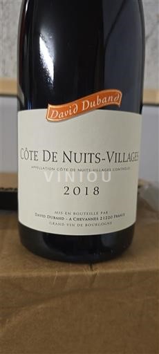 Bourgondië Côte de Nuits Villages David Duband 2018