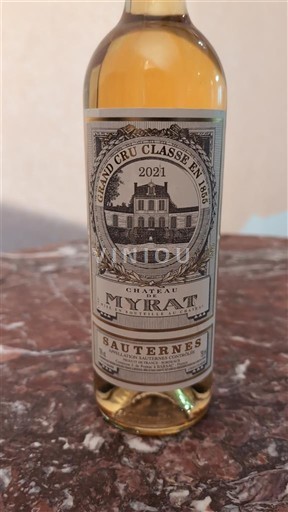 Bordeaux Sauternes Grand Cru Château Myrrat 2021