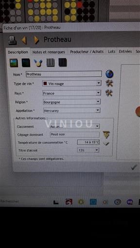 Bourgogne Mercurey Protheau 1995