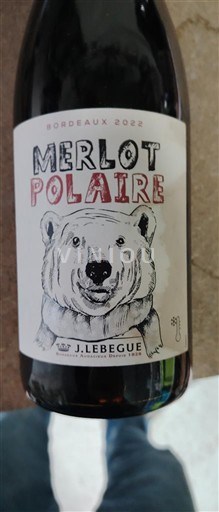 Bordeaux J. Lebègue Merlot Polaire 2022