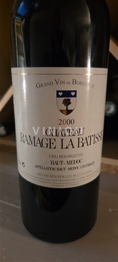 Bordeaux Haut-Médoc Château Ramage La Batisse 2000