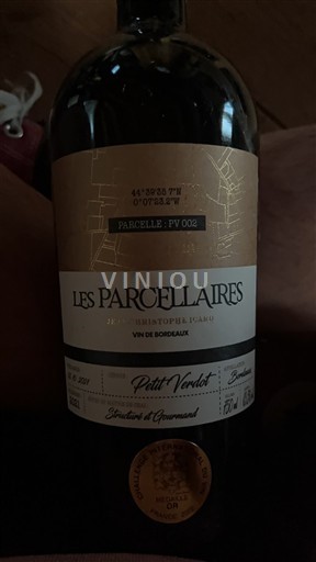 Bordeaux Les Parcellaires de Jean Philippe Janoueix Petit Verdot 2021