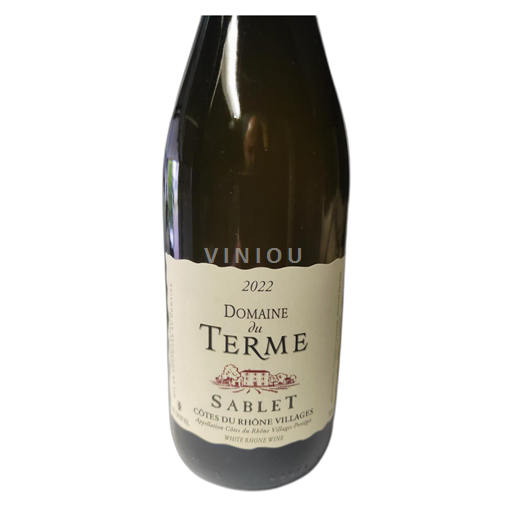 Vin Blanc sec Sablet Domaine Terme 2022 France Vallée du Rhône Côtes-du-rhône-villages AOC