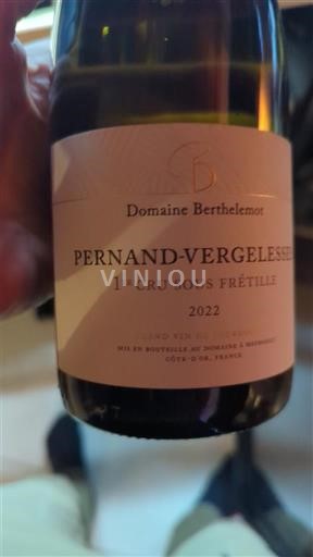 Burgundy Pernand-Vergelesses Premier Cru Domaine Berthelemot 1er Cru Sous Frétille 2022