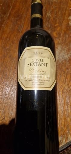 Languedoc Corbières Les Celliers Orfée Sextant 2016