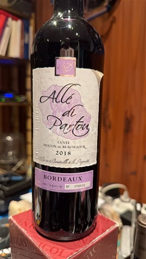 Bordeaux Moulin de Beausejour Allé di Partou 2019