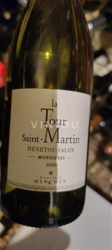 Vallée de la Loire Menetou-salon Domaine Minchin La Tour Saint-Martin Morogues 2020