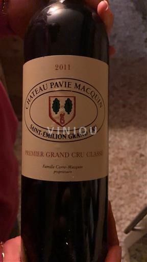 Bordeaux Saint-Émilion Grand Cru Premier Grand Cru Classé Château Pavie Macquin 2011