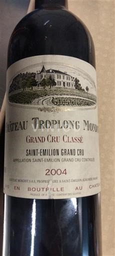 Bordeaux Saint-Émilion Grand Cru Grand Cru Classé Château Troplong Mondot 2004