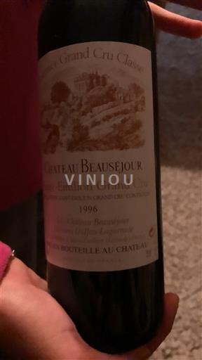 Bordeaux Saint-Émilion Grand Cru Premier Grand Cru Classé Château Beauséjour 1996