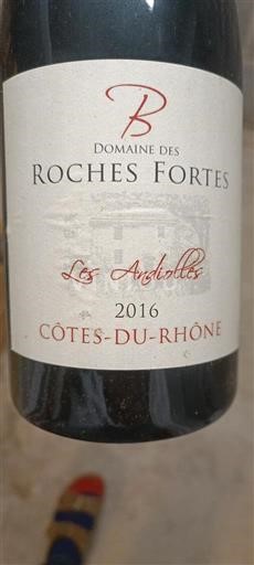 Rhônedalen Côtes du Rhône Domaine Des Roches Fortes Les Andiolles 2016