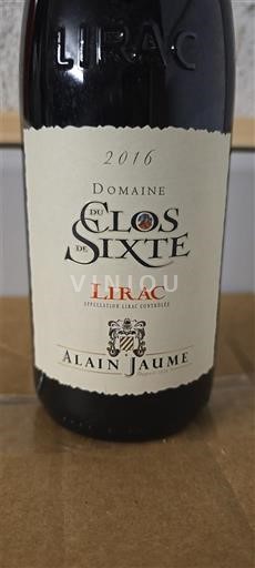 Rhône Valley Lirac Domaine Clos de Sixte 2016