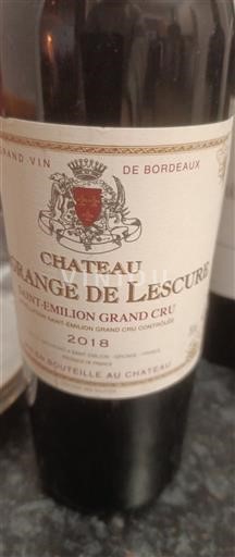 Bordeaux Saint-Émilion Grand Cru Grand Cru Château Grange de Lescure 2018