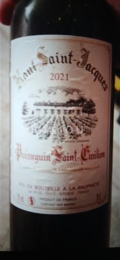 Burdeos Puisseguin-saint-émilion Saint Saint-Jacques 2021