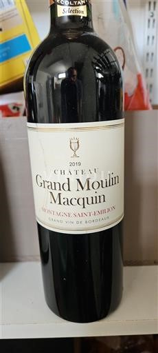 Bordeaux Montagne-Saint-Émilion Château Grand Moulin Macquin 2019