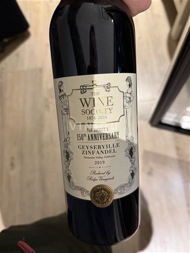 Vùng trồng nho được cấp phép California Thung lũng Alexander Ridge Vineyards Geyserville Zinfandel 2019