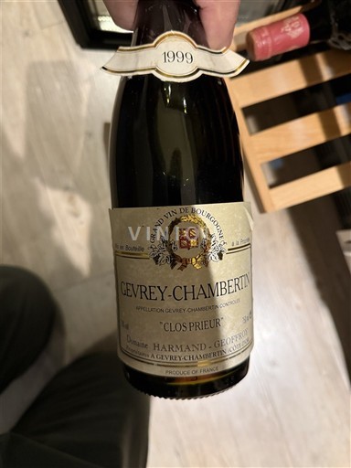 Bourgogne Gevrey-chambertin Domaine Harmand-Geoffroy Clos Prieur 1999