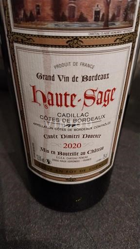 Bordeaux Côtes-de-Bordeaux Haute-Sage Dimitri Douence 2020