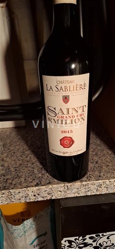 Bordeaux Saint-Émilion Grand Cru Grand Cru Château La Sablière 2015