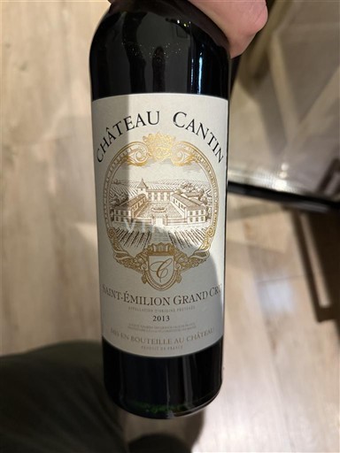 Bordeaux Saint-Émilion Grand Cru Grand Cru Château Cantin 2013