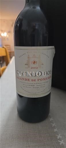 Burdeos Lalande-de-Pomerol Château Dubois 2002