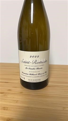 Bourgogne Saint-Romain Domaine Billard Père et Fils La Combe Bazin 2022