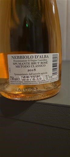 Piemont Nebbiolo d'Alba Sara Vezza Spumante Brut Rosé Metodo Classico 2018