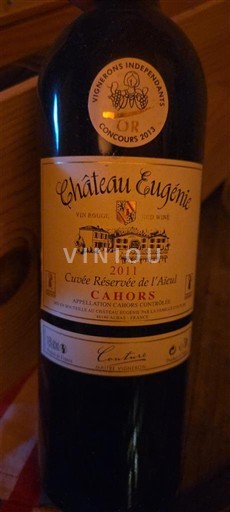 Sud-Ouest Cahors Château Eugénie Réservée de l'Aïeul 2011