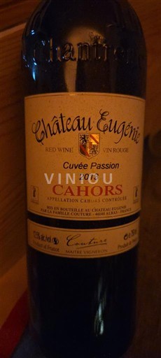 Sud-Ouest Cahors Château Eugénie Passion 2013