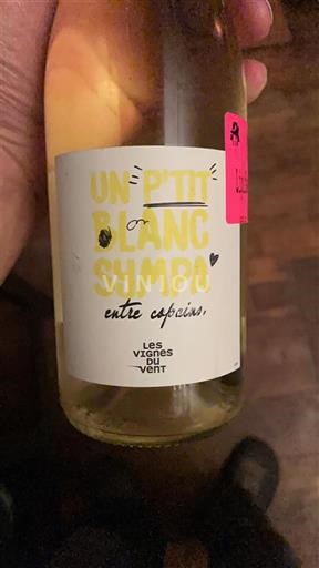 Languedoque Languedoc Les Vignes du Vent Un P'tit Blanc Sympa Não Sazonado