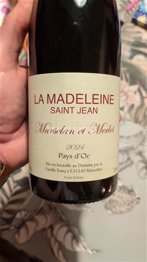Languedoc và Roussillon Vùng đất Oc La Madeleine Saint Jean Marselan et Merlot 2024