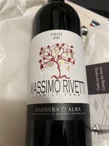 Piedmont Wines Barbera d'Alba Massimo Rivetti Froi 2022