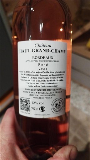 Bordeaux Château Haut-Grand-Champ 2024