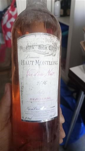 Sudoeste Bergerac Domaine Haut Montlong Vin d'une Nuit 2016