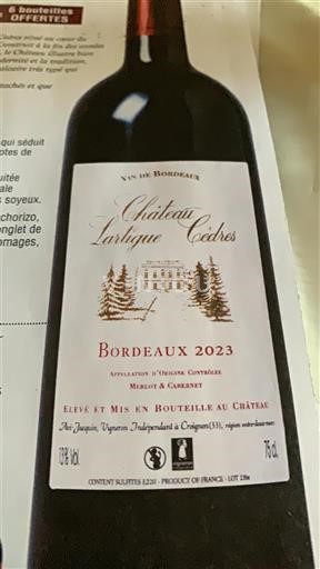 Bordeaux Château Latigues Caches 2023