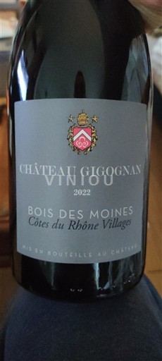 Rhônen laakso Côtes-du-rhône-villages Château Gigognan Bois des Moines 2022