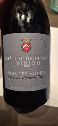 Vallée du Rhône Côtes-du-rhône-villages Château Gigognan Bois des Moines 2022