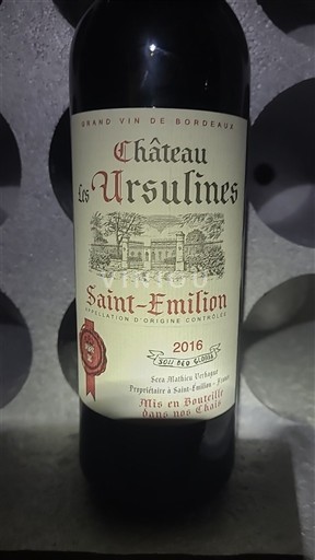 Bordeaux Saint-Émilion Château Les Ursulines 2016