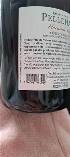 Jugozahod Côtes de Gascogne Domaine Pellehaut Harmonie Rouge 2023