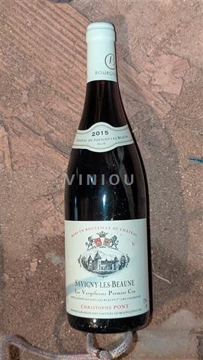 Burgundy Savigny-lès-Beaune Premier Cru Christophe Piont Les Vergelesses Premier Cru 2015