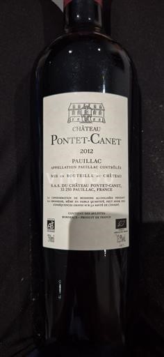 Burdeos Pauillac Pontet-Canet 2012