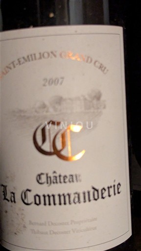Bordeaux Saint-Émilion Grand Cru Grand Cru Château La Commanderie 2007