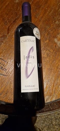 Sudoeste Gaillac Domaine Carcenac Jadis 2015